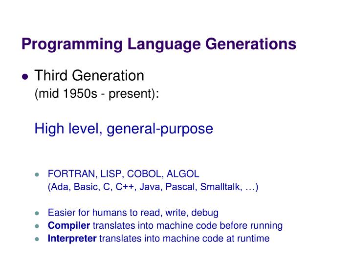 PPT - CS 313 History of Programming Languages PowerPoint Presentation ...