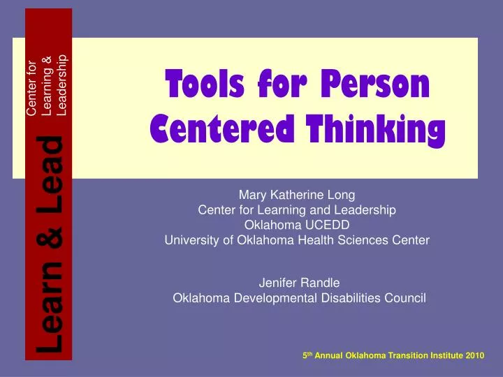 person centered thinking tools