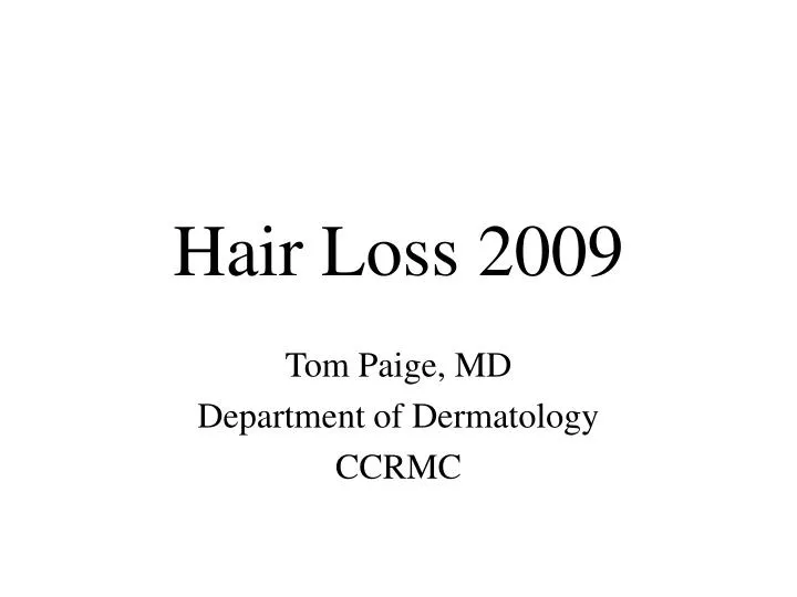 hair loss 2009 n.