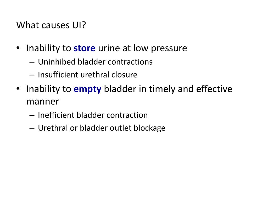 risk factors for overflow incontinence