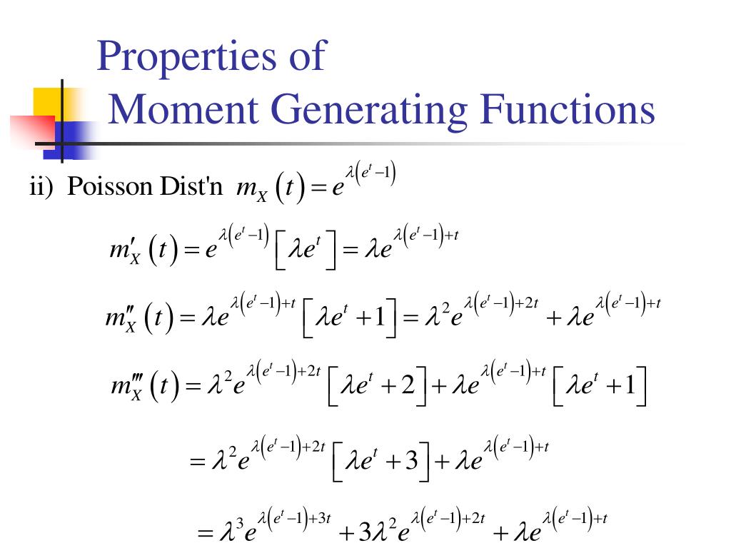 Generating functions. Производящая функция моментов. Функции do.