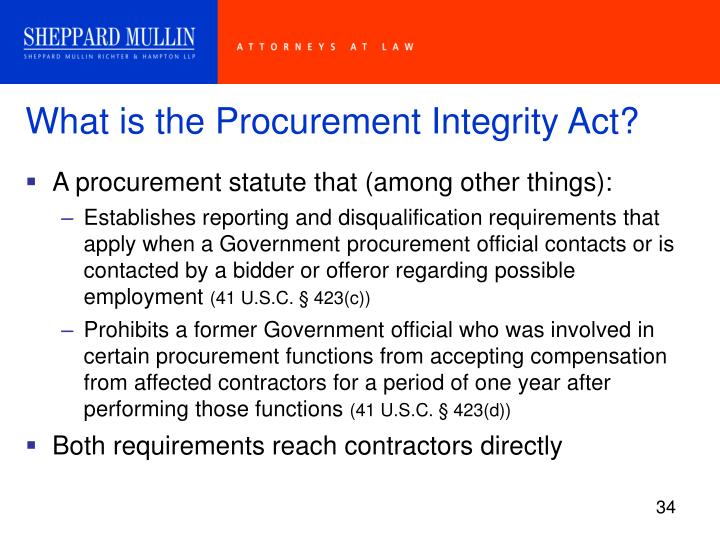 procurement integrity act