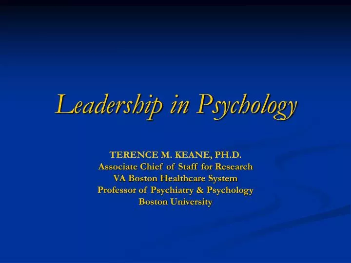 PPT - Leadership in Psychology PowerPoint Presentation, free download