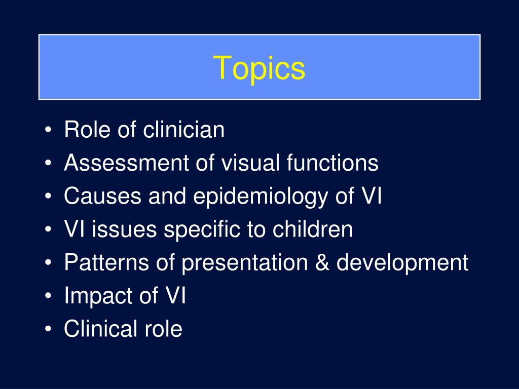 PPT - The Ophthalmology of Childhood Vision Impairment PowerPoint