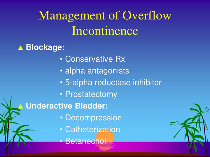 overflow incontinence sdn overflow incontinence sdn
