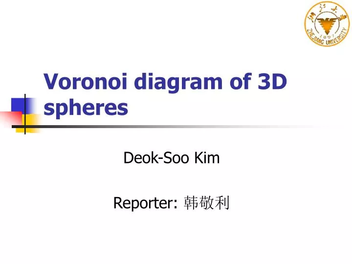 voronoi diagram of 3d spheres n.