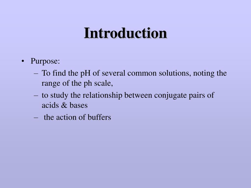 ph of solutions