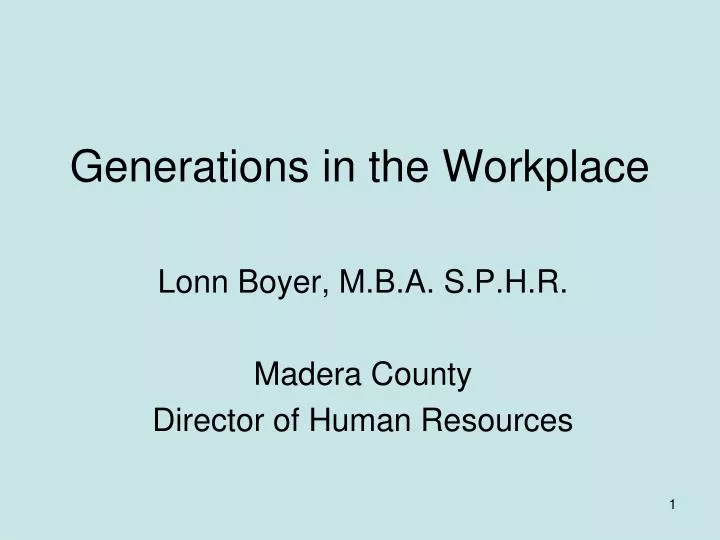 generations in the workplace n.