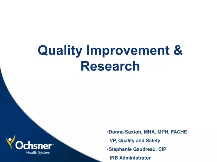 quality improvement research n.