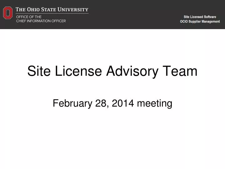 site license advisory team n.