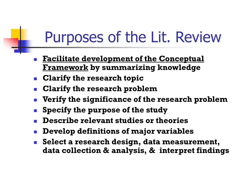 significance of review of literature
