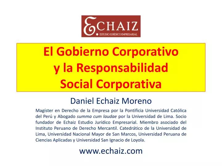 el gobierno corporativo y la responsabilidad social corporativa n.