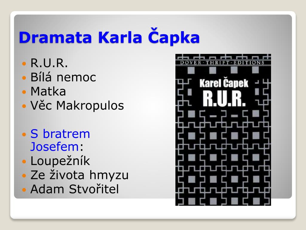 PPT - KAREL ČAPEK PowerPoint Presentation, free download - ID:4513615
