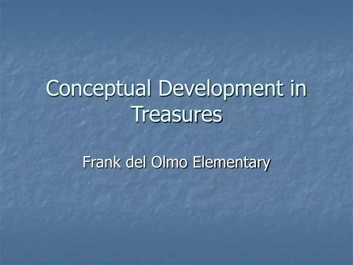 conceptual development in treasures n.