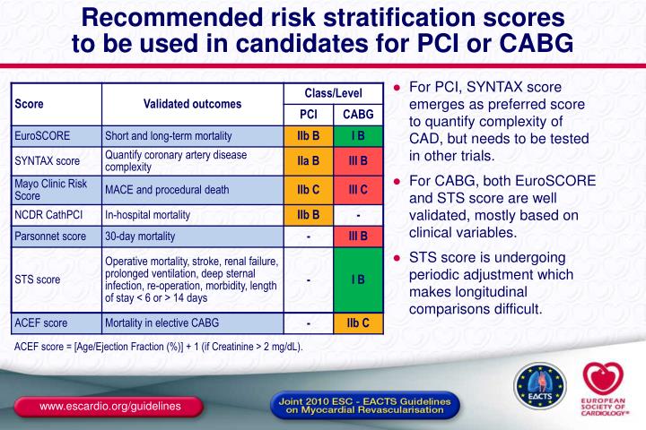 PPT - How to use the SYNTAX Score and other Anatomic and Clinical Risk