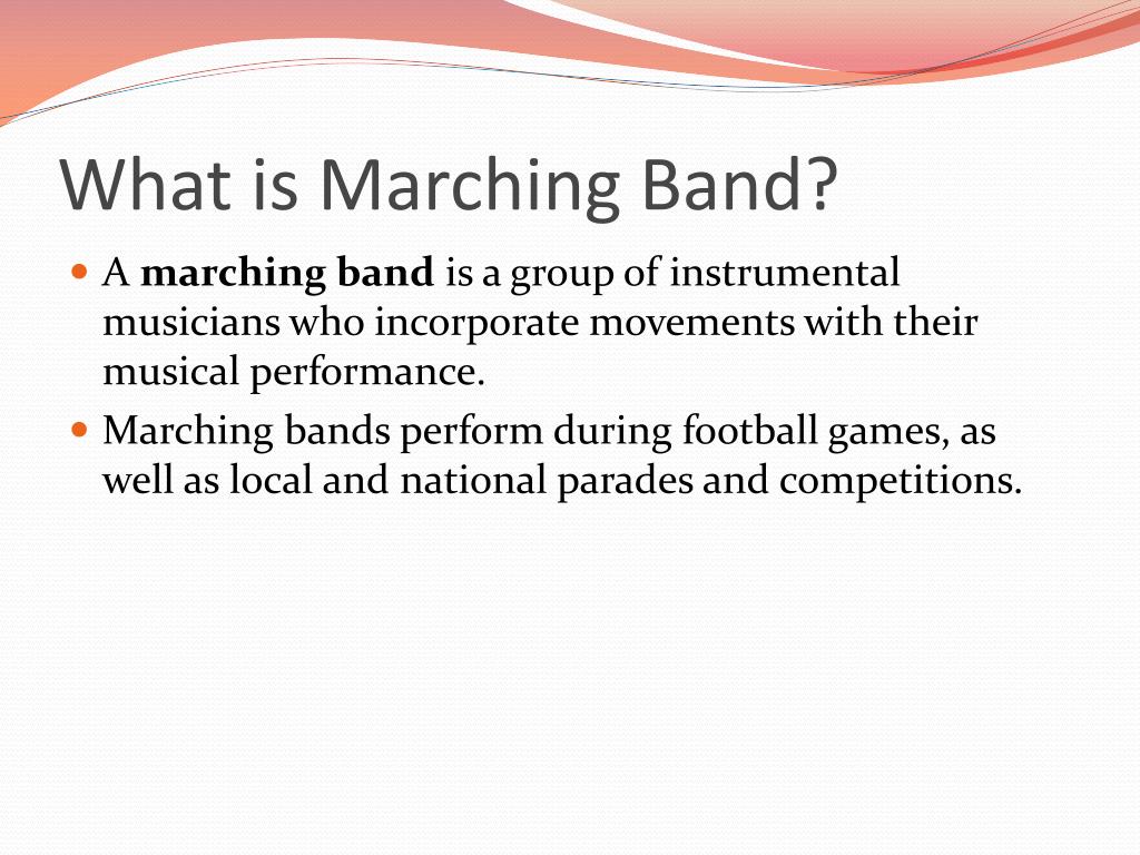 essay about marching band