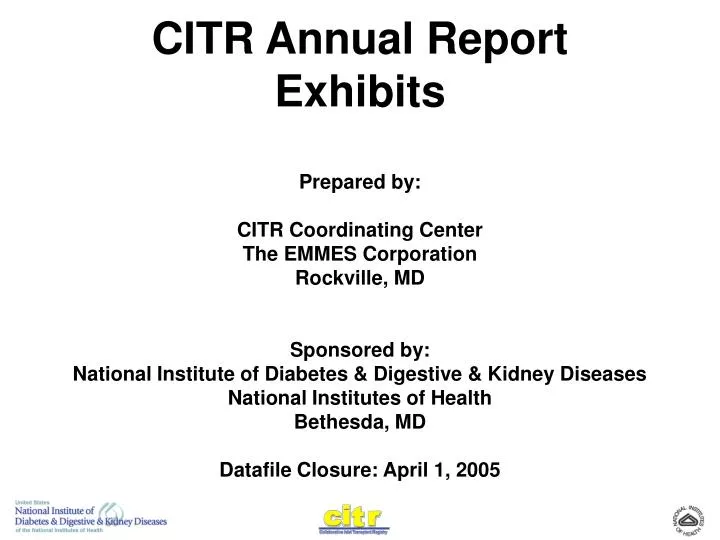 citr annual report exhibits n.