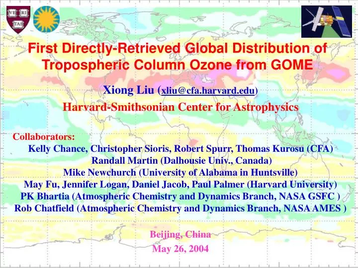 PPT - Xiong Liu ( xliu@cfa.harvard ) Harvard-Smithsonian Center for ...