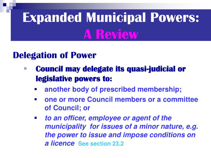 PPT - New Municipal Act (Bill 130): PowerPoint Presentation - ID:4518894