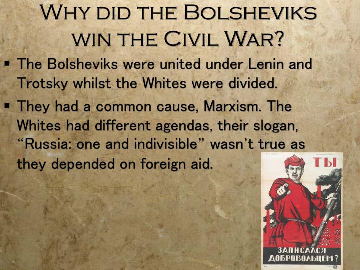 why did the bolsheviks win the civil war essay