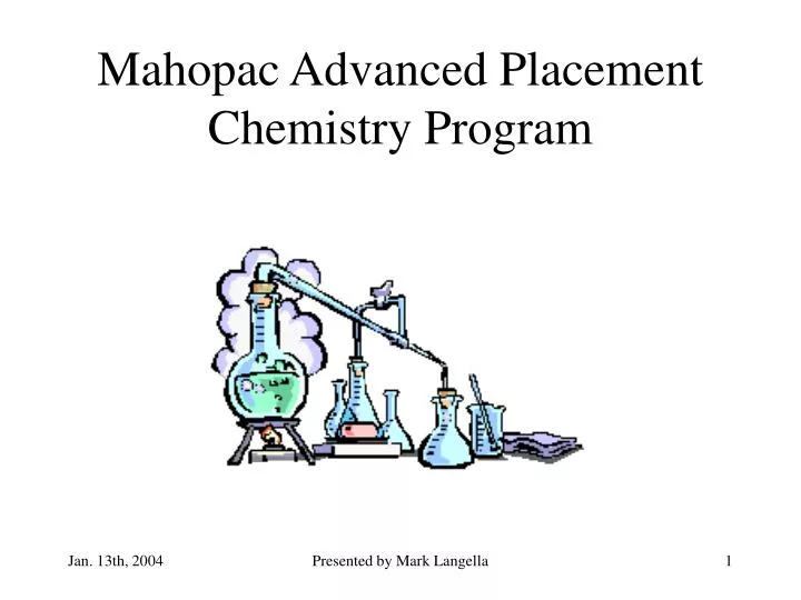 PPT Mahopac Advanced Placement Chemistry Program PowerPoint