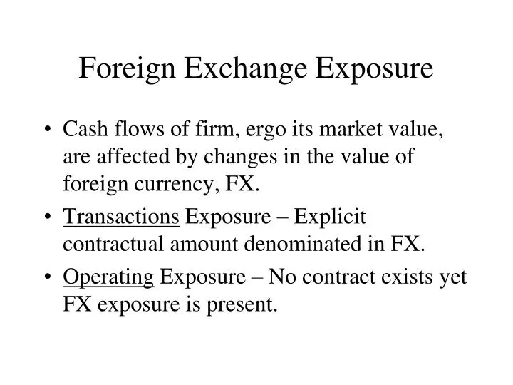 foreign exchange exposure n.