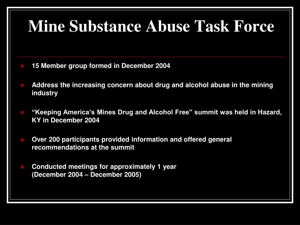 expert task force on substance use
