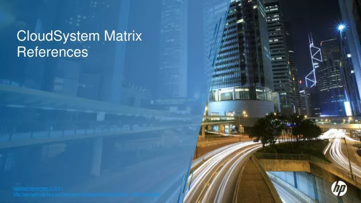 cloudsystem matrix references n.