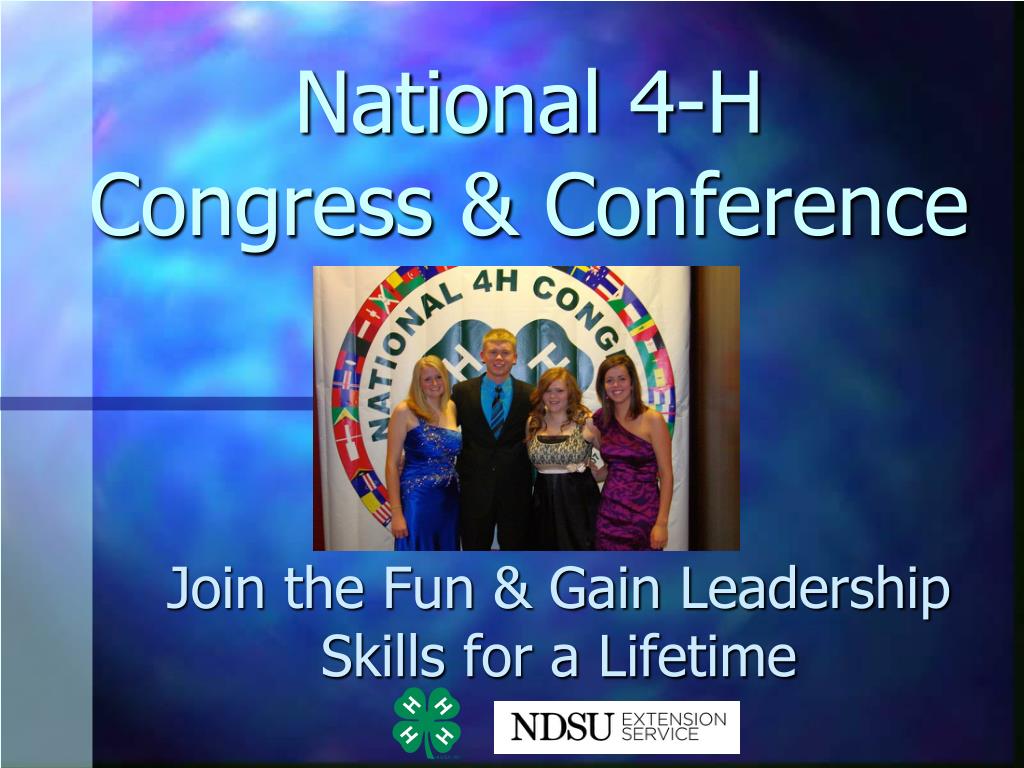 PPT National 4H Congress & Conference PowerPoint Presentation, free