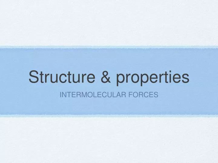 structure properties n.