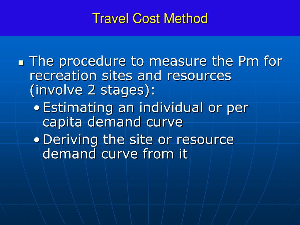 travel cost method survey