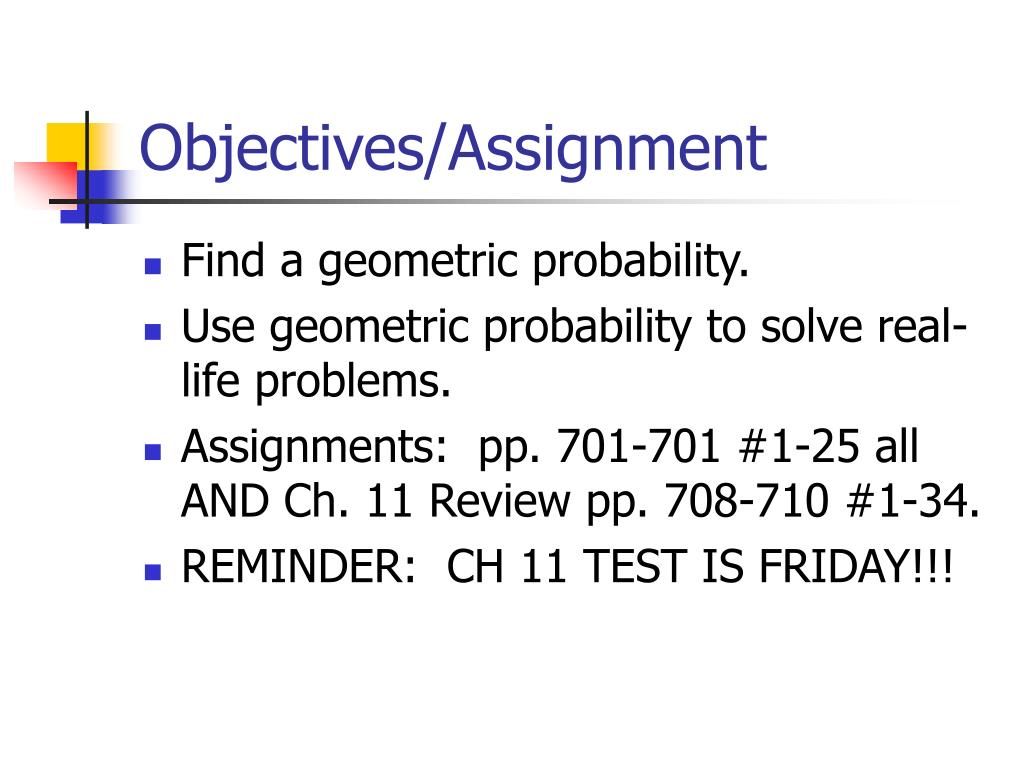 geometric probability assignment