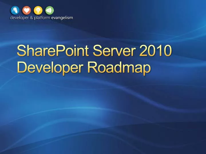 sharepoint server 2010 developer roadmap n.