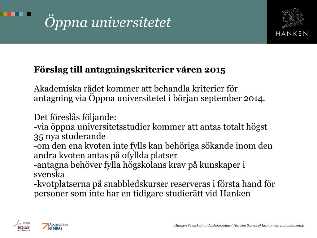 PPT - Öppna universitetet PowerPoint Presentation, free download ...