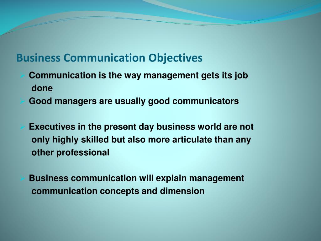 purpose of presentation in business communication