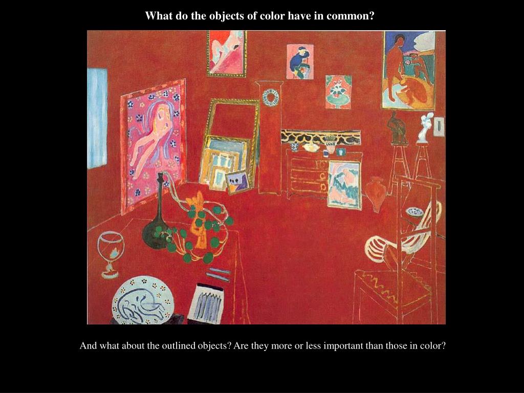 PPT - Henri Matisse, L'atelier rouge (The Red Studio), 1911 PowerPoint  Presentation - ID:4529106