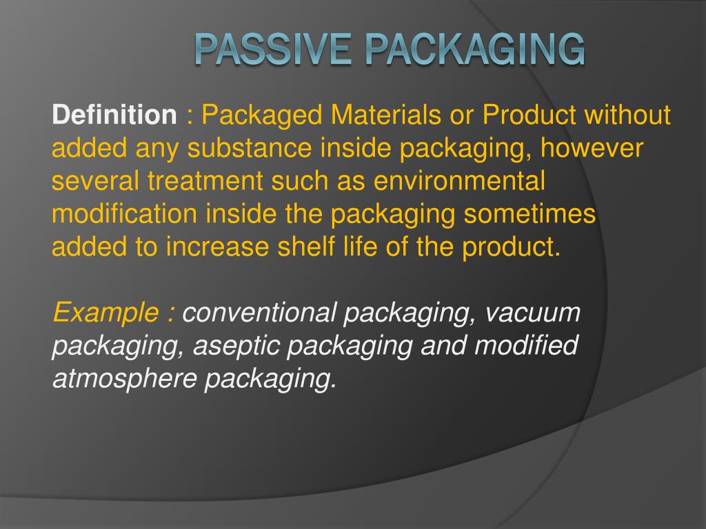 Passive Packaging. POWERPOINT Pass. Пассивный продукт