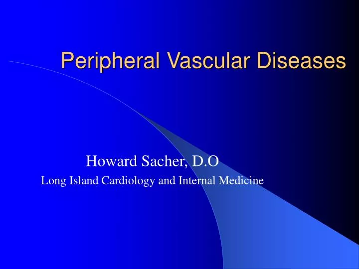 peripheral vascular diseases n.