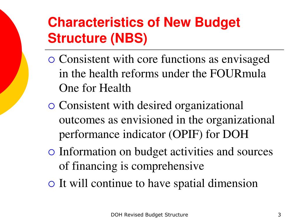 PPT Revised Budget Structure for the Department of Health PowerPoint