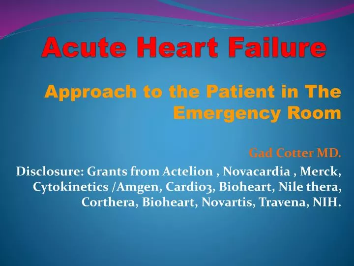 Ppt Acute Heart Failure Powerpoint Presentation Free Download Id