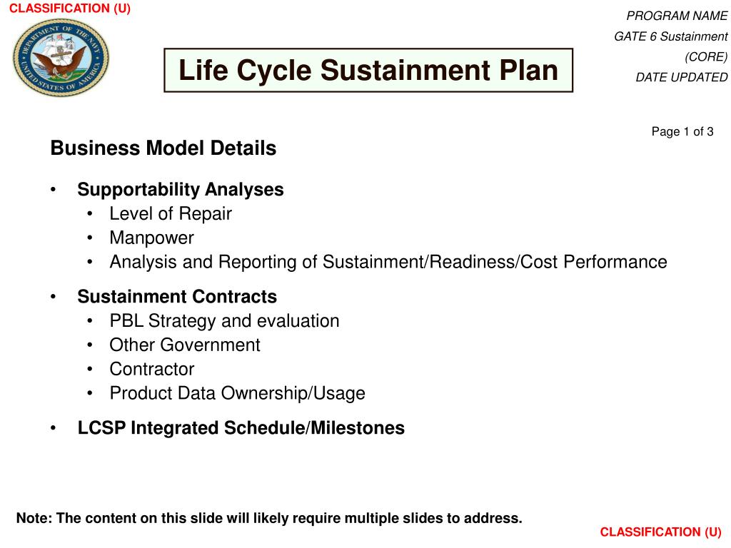 Sustainment Quad Chart