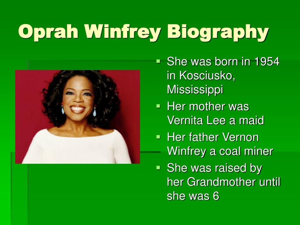 oprah winfrey biography presentation