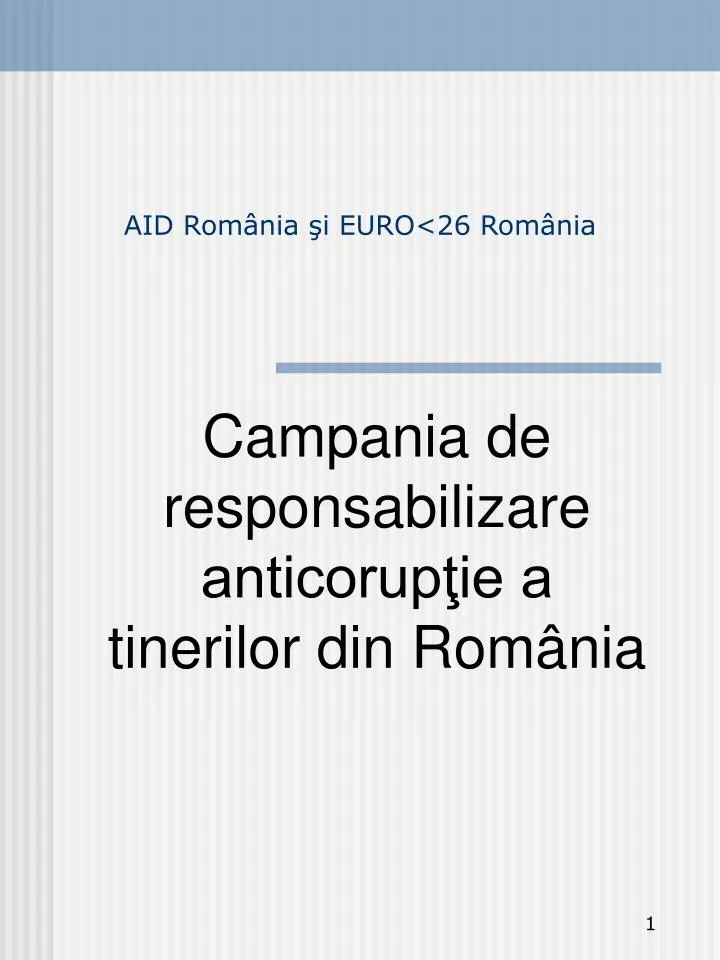 PPT - AID Rom ânia şi EURO