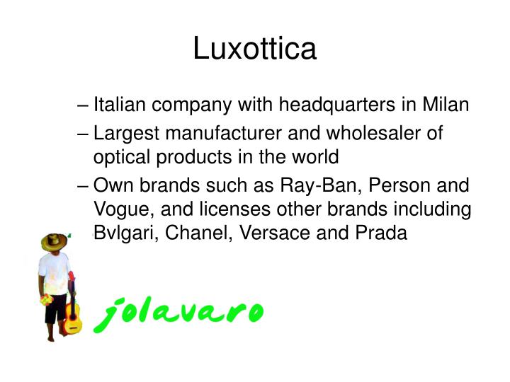 PPT Luxottica PowerPoint Presentation ID4535098