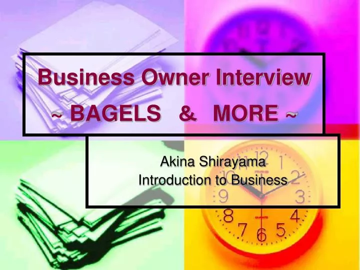 business owner interview bagels more n.