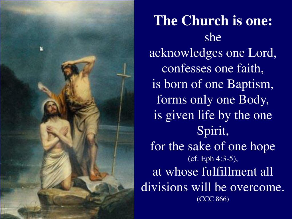 PPT - The Church is one, holy, catholic, apostolic PowerPoint ...