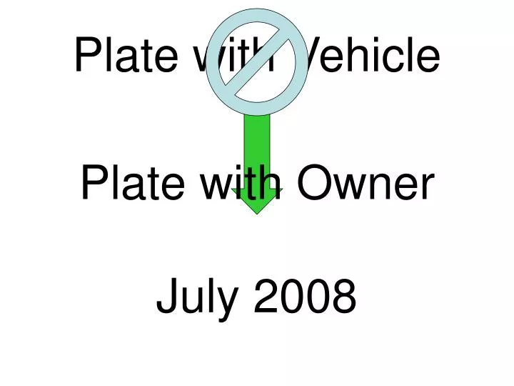plate with vehicle n.