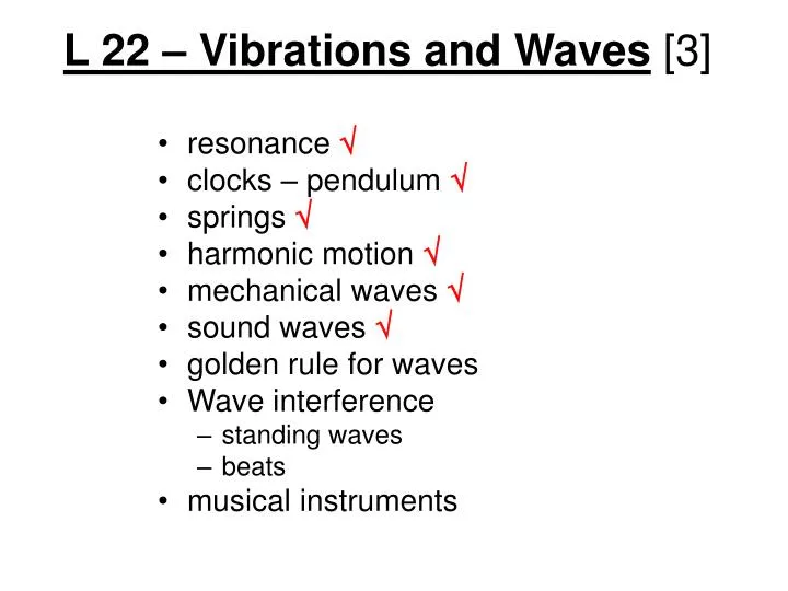 Ppt L 22 Vibrations And Waves 3 Powerpoint Presentation Free Download Id 4536119