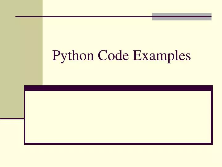 PPT - Python Code Examples PowerPoint Presentation, free download - ID ...