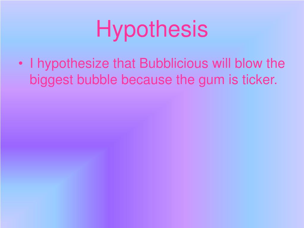 define bubble hypothesis